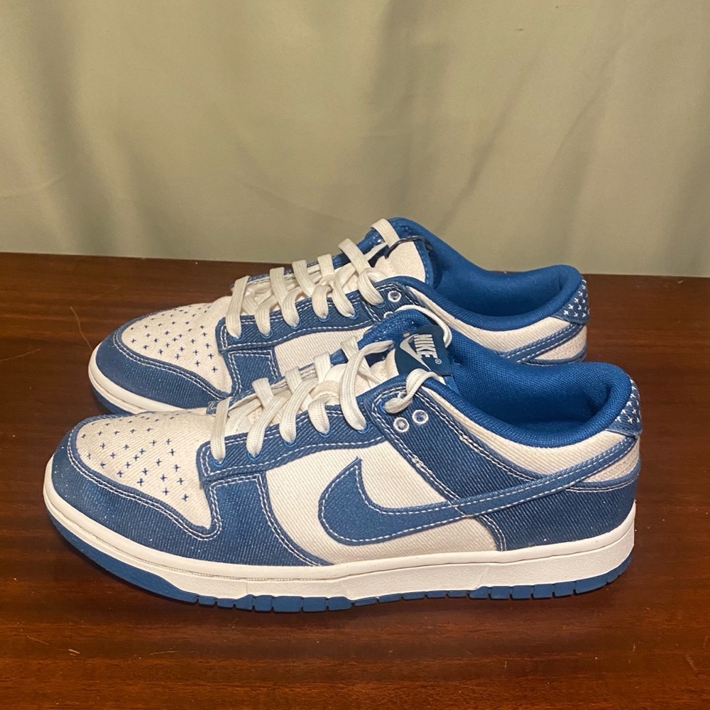 Nike Dunk Low SE ‘Sashiko’ Industrial Blue Denim Sneakers DV0834-101 size 8.5